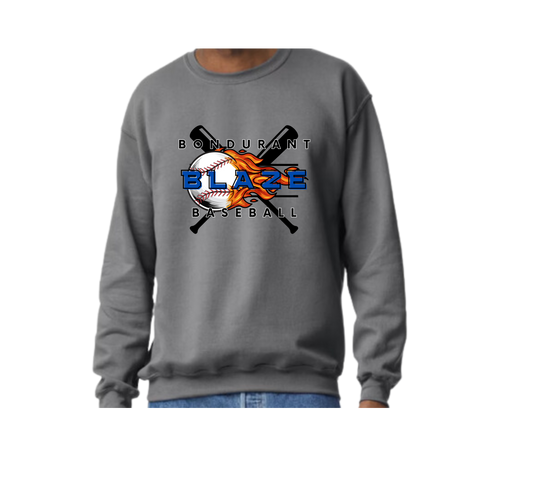 Bondurant Blaze Logo 1 Crewneck 2XL-4XL
